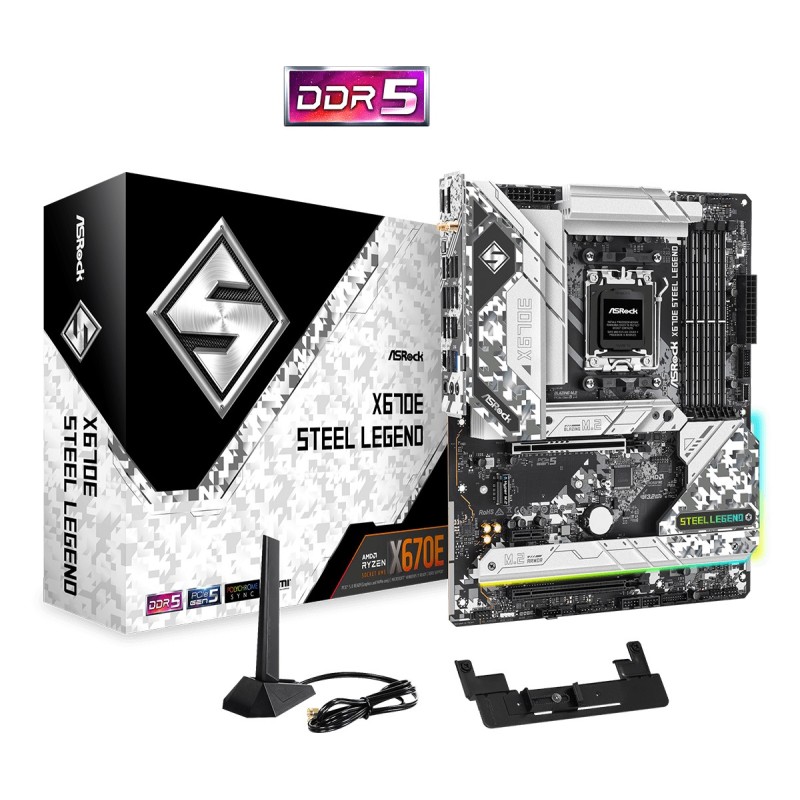 ASRock X670E STEEL LEGEND ATX Mainboard AM5 HDMI/DP/M.2/WIFI/BT/USB3.2 -C